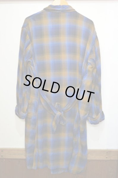 画像2: 60's TOWNCRAFT レーヨンガウン “オンブレチェック” (2)