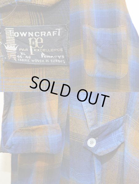 画像3: 60's TOWNCRAFT レーヨンガウン “オンブレチェック” (3)