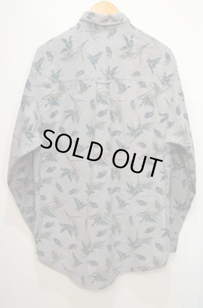 画像2: 80's Eddie Bauer 総柄シャモアクロスシャツ “BIRD” (2)