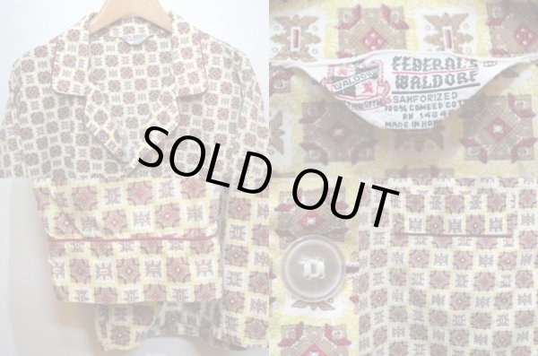 画像3: 70's FEDERAL'S WALDORF 総柄スリーピングシャツ (3)