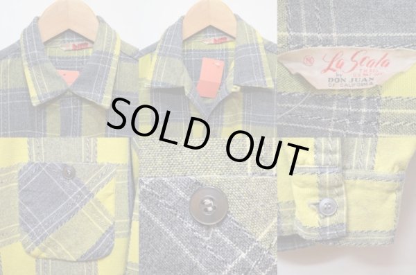 画像3: 50's La Scala オープンカラーウールシャツ (3)