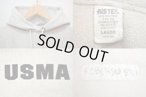 画像3: 80's BISTEX リバースウィーブタイプ スウェットパーカー “USMA” (3)
