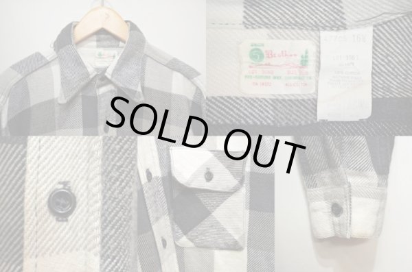 画像3: 70's FIVE BROTHER ヘビーネルシャツ “モノトーン” (3)