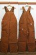 画像2: 70's CARHARTT ブラウンダックオーバーオール “DEADSTOCK” (2)