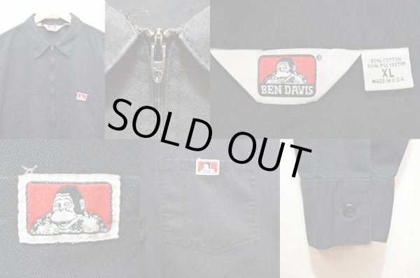 画像3: 70-80's BEN DAVIS ハーフZIPワークシャツ (3)