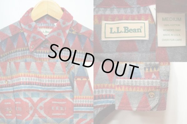 画像3: 90's L.L.BEAN ネイティブ柄 ボタンダウンシャツ (3)