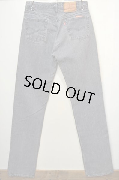 画像2: 80's Levi's 501 ストライプ柄ブラックデニムパンツ (2)