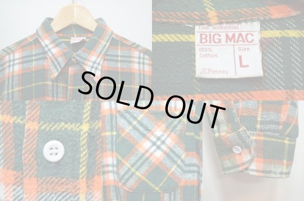 画像3: 70's BIG MAC ヘビーネルシャツ “グリーンベース” (3)