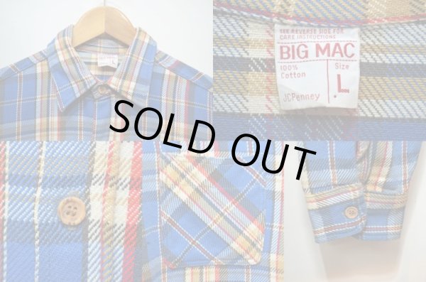 画像3: 70's BIG MAC ヘビーネルシャツ “ブルーベース” (3)