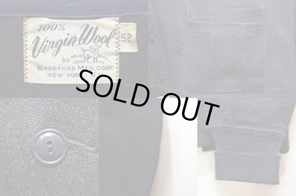 画像3: 40-50's BRADFORD MFG CORP ウールワークカーディガン "size52" (3)