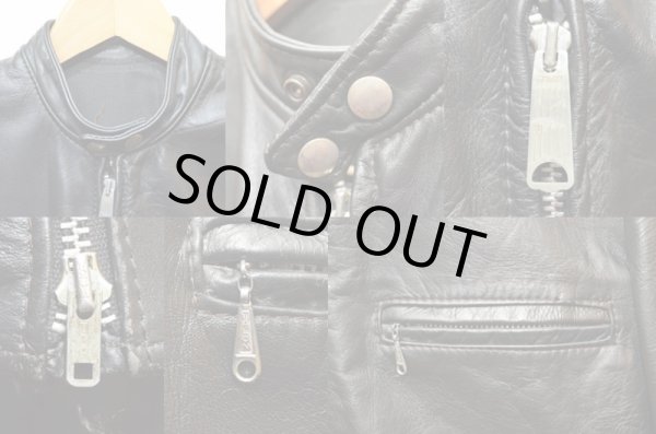 画像4: 70's AMF Harley Davidson シングルレザーライダースジャケット "BLACK/size36" (4)