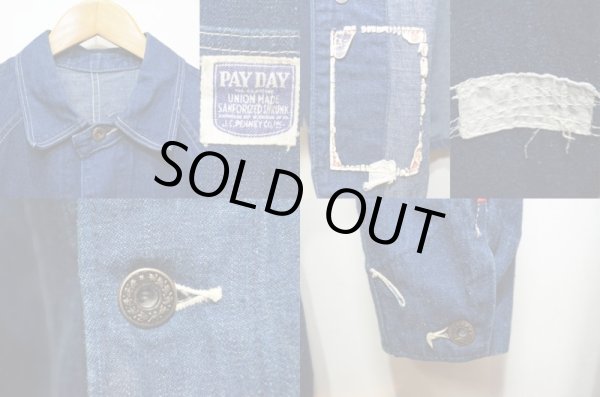 画像3: 40's PAYDAY 2ポケットデニムカバーオール "大戦モデル" (3)