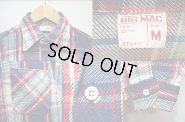 画像3: 70's BIG MAC ヘビーネルシャツ “青ベース” (3)