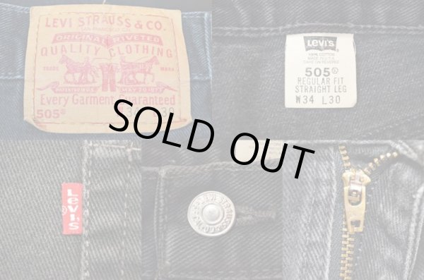 画像3: 90's Levi's 505 ブラックデニムパンツ “USA製” (3)