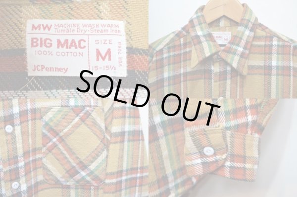 画像3: 70's BIG MAC ヘビーネルシャツ "単色タグ" (3)