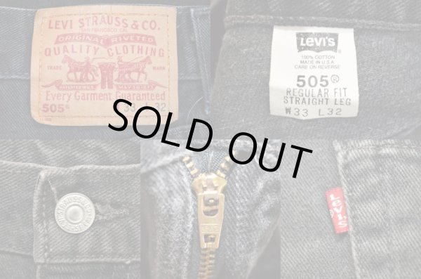 画像3: 90's Levi's 505 ブラックデニムパンツ “USA製” (3)