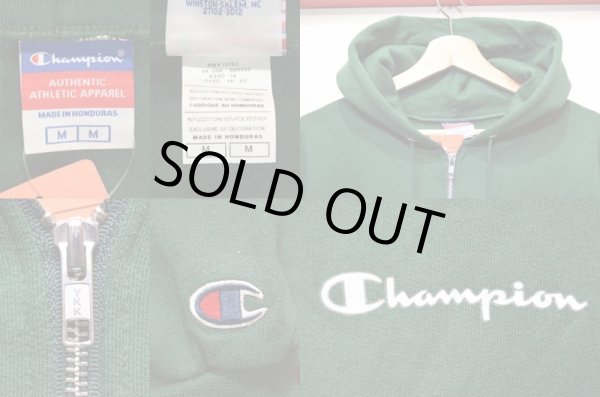 画像3: 00's Champion フルジップパーカー GREEN “DEADSTOCK” (3)