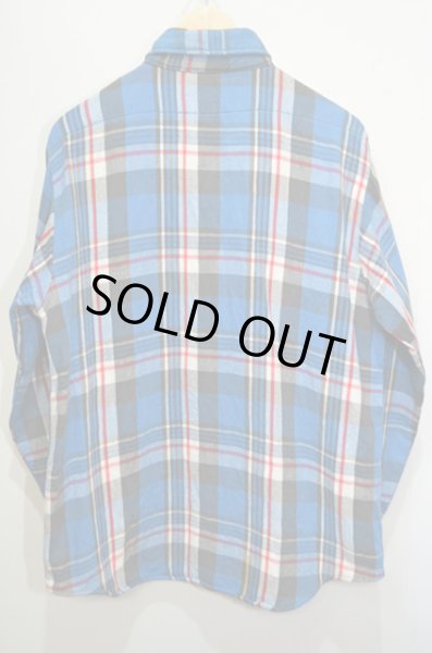 画像2: 60-70's FIVE BROTHER ヘビーネルシャツ “青ベース” (2)