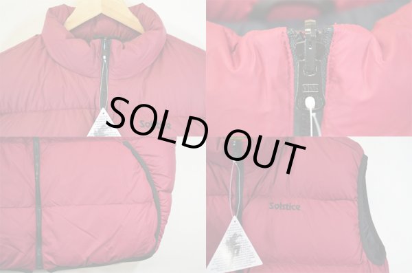 画像4: 90's Solstice グースダウンベスト BURGUNDY “DEADSTOCK” (4)