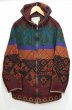 画像1: 90's L.L.Bean ノルディック柄 フード付きウールジャケット (1)