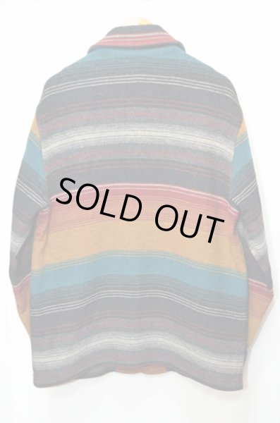 画像2: 80's Woolrich ネイティブストライプ柄 ラグジャケット "USA製" (2)