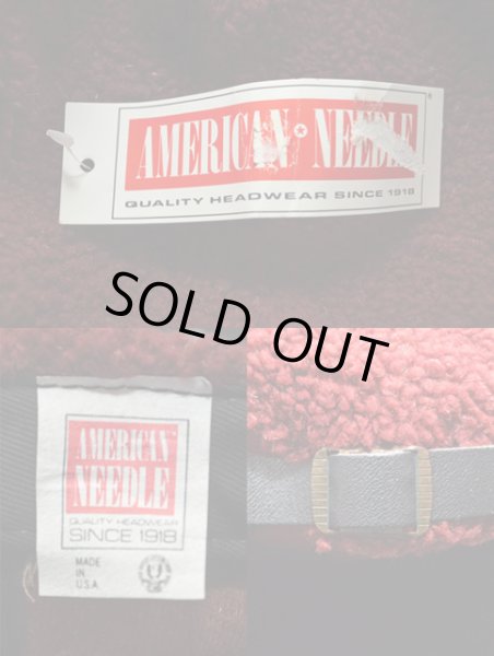 画像2: 90's American Needle 無地フリースキャップ “BURGUNDY / DEADSTOCK” (2)