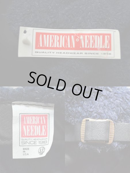 画像2: 90's American Needle 無地フリースキャップ “NAVY / DEADSTOCK” (2)