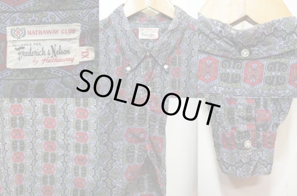 画像3: 60's Hathaway 総柄 B/Dシャツ “3点留め” (3)