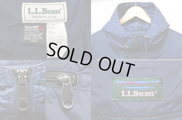 画像3: 90's L.L.BEAN シンサレート入りアノラックパーカー “単色NAVY” (3)