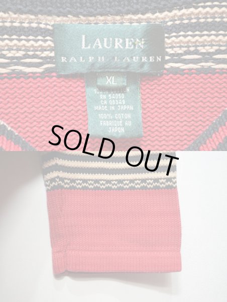 画像3: 90's LAUREN ボートネックコットンニット (3)