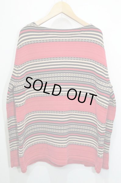 画像2: 90's LAUREN ボートネックコットンニット (2)