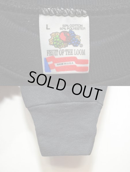 画像3: 80's FRUIT OF THE LOOM 無地スウェット “BLACK / DEADSTOCK” (3)