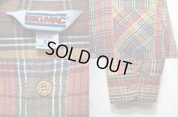 画像3: 80's BIGMAC ヘビーネルシャツ “ブラウンベース” (3)