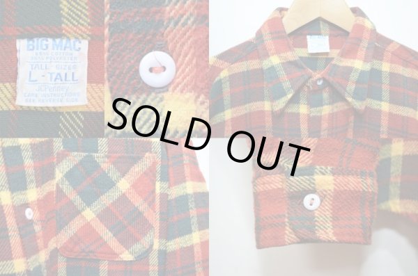 画像3: 70's BIGMAC ヘビーネルシャツ "単色タグ" (3)