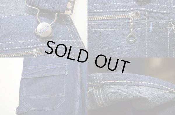 画像4: 60-70's Sears デニムオーバーオール (4)