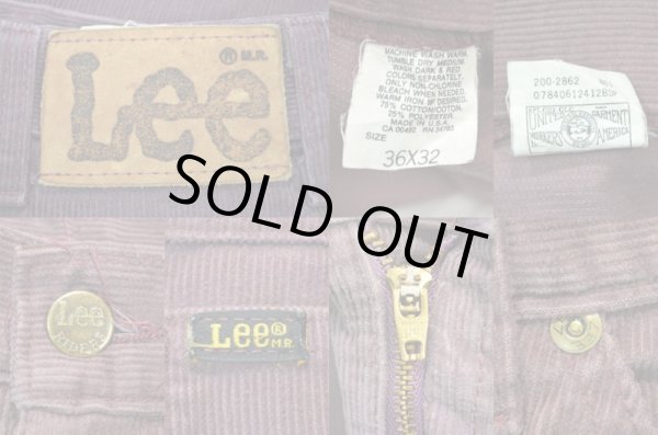 画像3: 80's Lee 200-2862 コーデュロイパンツ "パープル" (3)