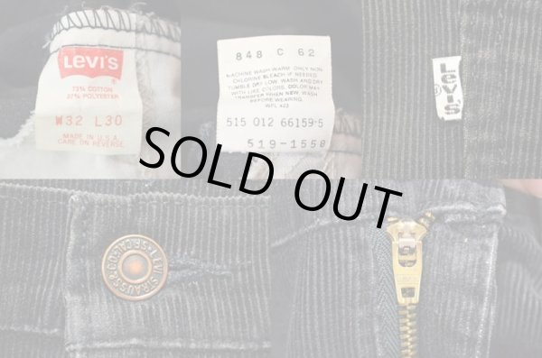 画像2: 80's Levi's 519-1558 コーデュロイパンツ “BLACK” (2)