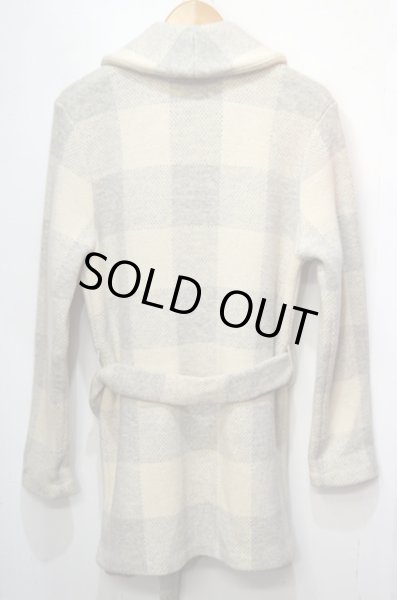 画像2: 90's LAUREN ショールカラーウールニットガウン (2)