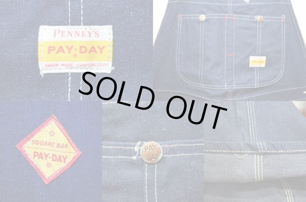 画像3: 50-60's PAYDAY デニムオーバーオール “DEADSTOCK” (3)