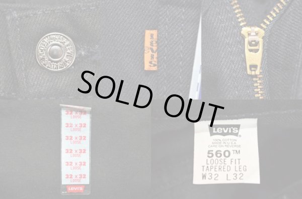 画像5: 90's Levi's 560 ブラックデニムパンツ "DEADSTOCK" (5)