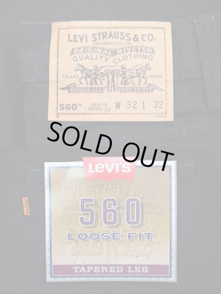 画像4: 90's Levi's 560 ブラックデニムパンツ "DEADSTOCK" (4)