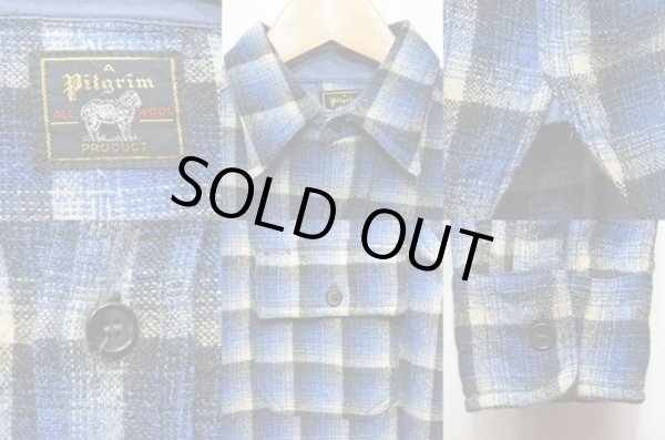 画像3: 30-40's Pilgrim マチ付きウールシャツ “オンブレチェック” (3)