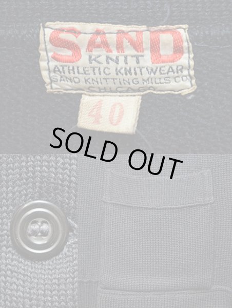 画像3: 40's SAND KNIT レタードカーディガン “BLACK” (3)