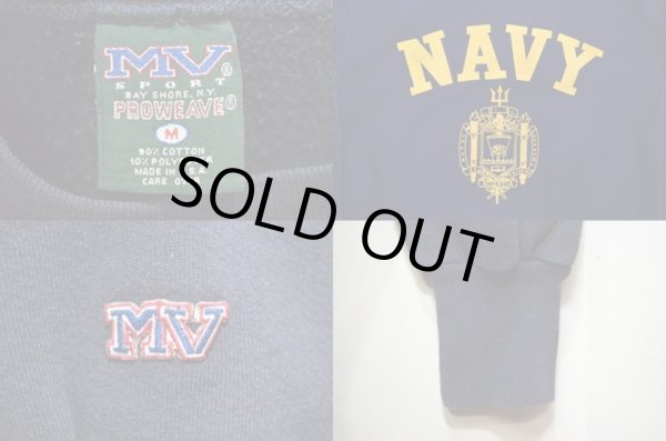 画像3: 90's MV SPORT リバースウィーブタイプスウェット "NAVY" (3)