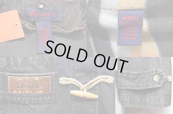 画像4: 90's DENIM&Co ライナー付きデニムダッフルコート “BLACK” (4)