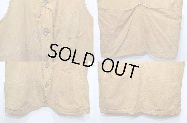 画像4: 30-40's unknown ハンティングベスト “ハーフムーンポケット” (4)