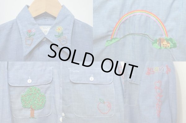 画像4: 70's BIGMAC シャンブレーシャツ “刺繍入り” (4)