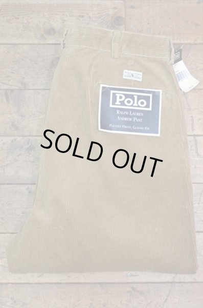 画像1: 90's Polo Ralph Lauren 太畝コーデュロイパンツ“BEIGE / DEADSTOCK” (1)