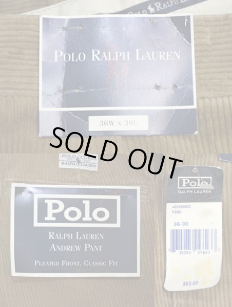 画像4: 90's Polo Ralph Lauren 太畝コーデュロイパンツ“BEIGE / DEADSTOCK” (4)