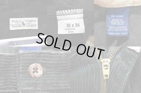 画像5: 90's Polo Ralph Lauren 太畝コーデュロイパンツ “DARK GREEN / DEADSTOCK” (5)